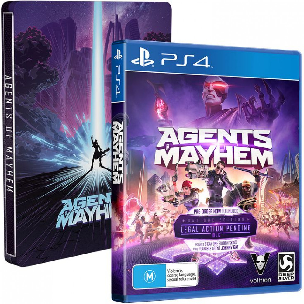 Agents Of Mayhem Steelbook [PS4, русская версия] Бу