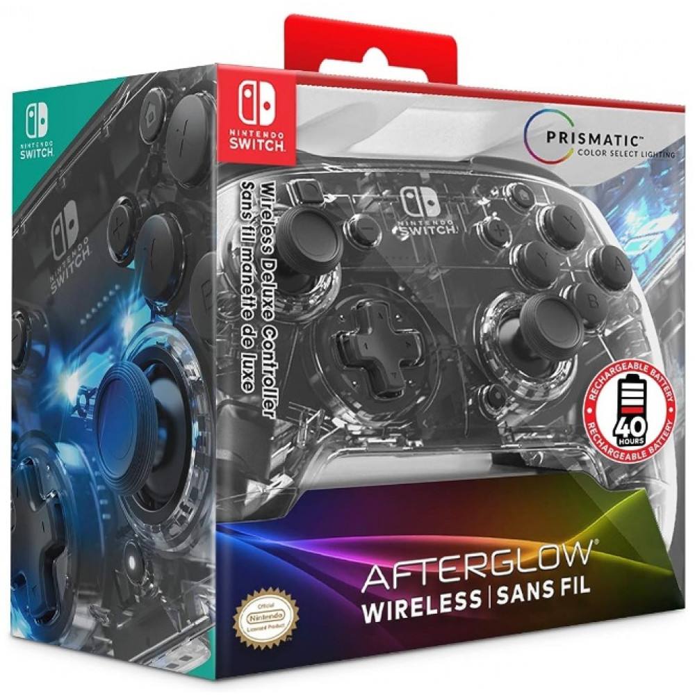Беспроводной геймпад Afterglow Wireless Deluxe Прозрачный/Черный PDP (Switch/Switch Lite)