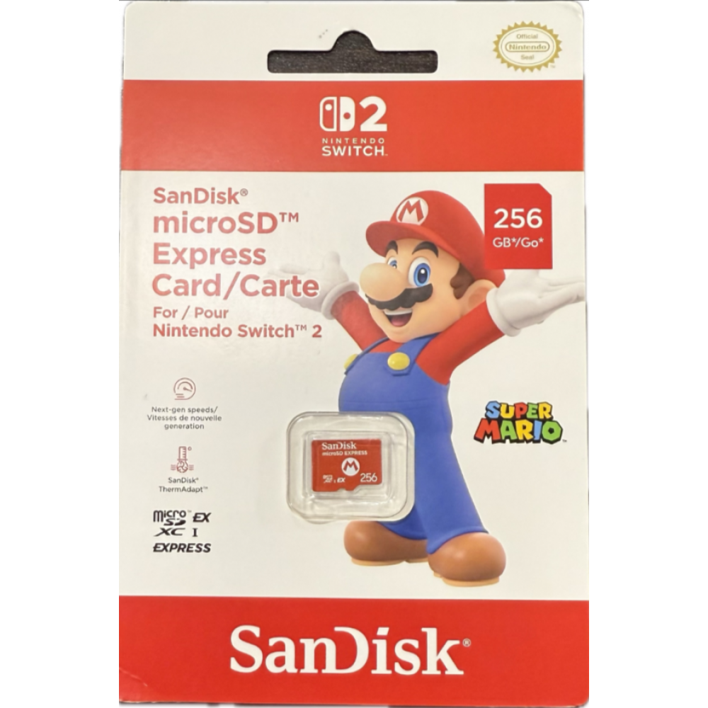 Карта памяти Sandisk microSD Express card 256 gb для Nintendo Switch 2