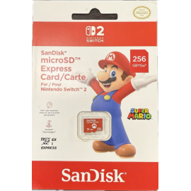 Карта памяти Sandisk microSD Express card 256 gb для Nintendo Switch 2