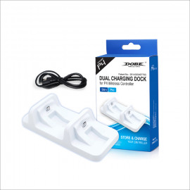 Зарядная станция PS4 Dual Charging Dock for Controllers White TP4-002W DOBE