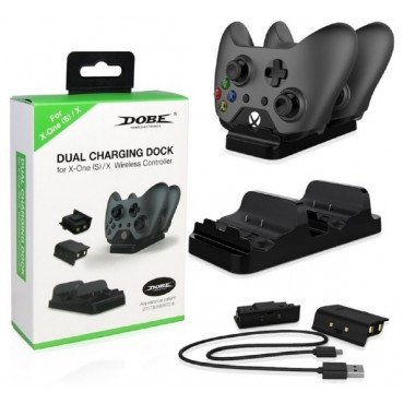 Зарядная станция XB One S Dual Charging Dock+2 шт АКБ 300 mAh BlackTYX-532 DOBE