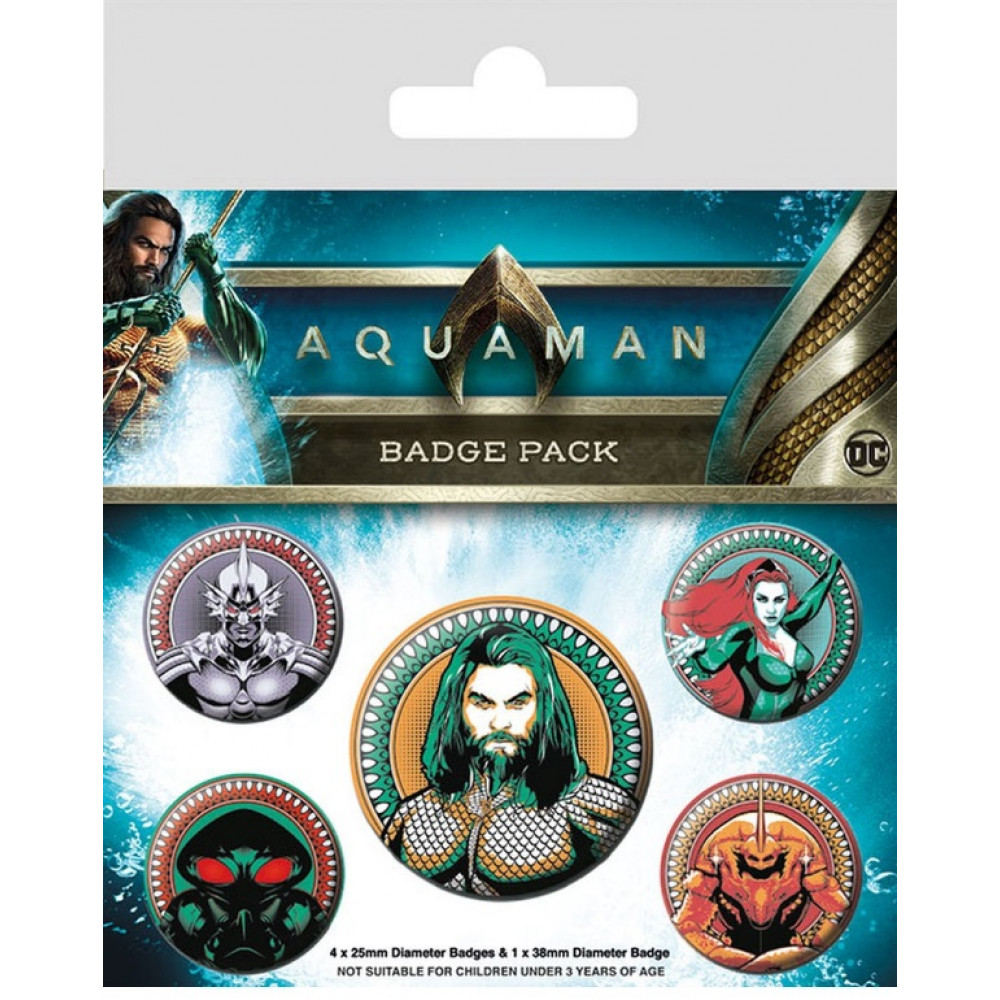 Набор значков Aquaman (Heavy Hitters Of The Seas) 5 шт BP80654