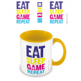 Кружка Eat, Sleep, Game, Repeat (Gaming) Yellow Coloured Inner Mug 315 ml MGC25459