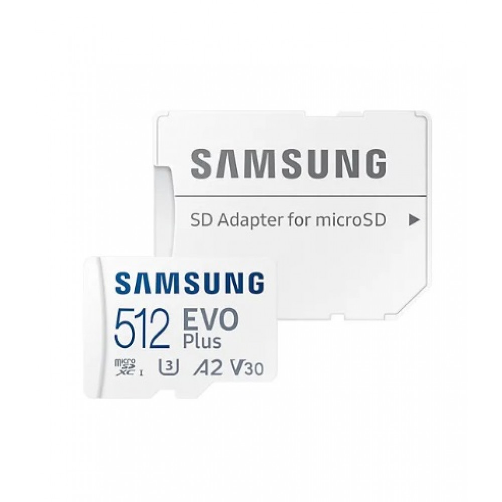 Карта памяти 512gb samsung class 10 evo plus u1 r/w 130 mb/s + SD адаптер